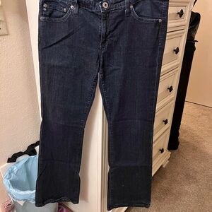 AG Adriano Goldschmied Dark Indigo Straight Leg Jeans (30)